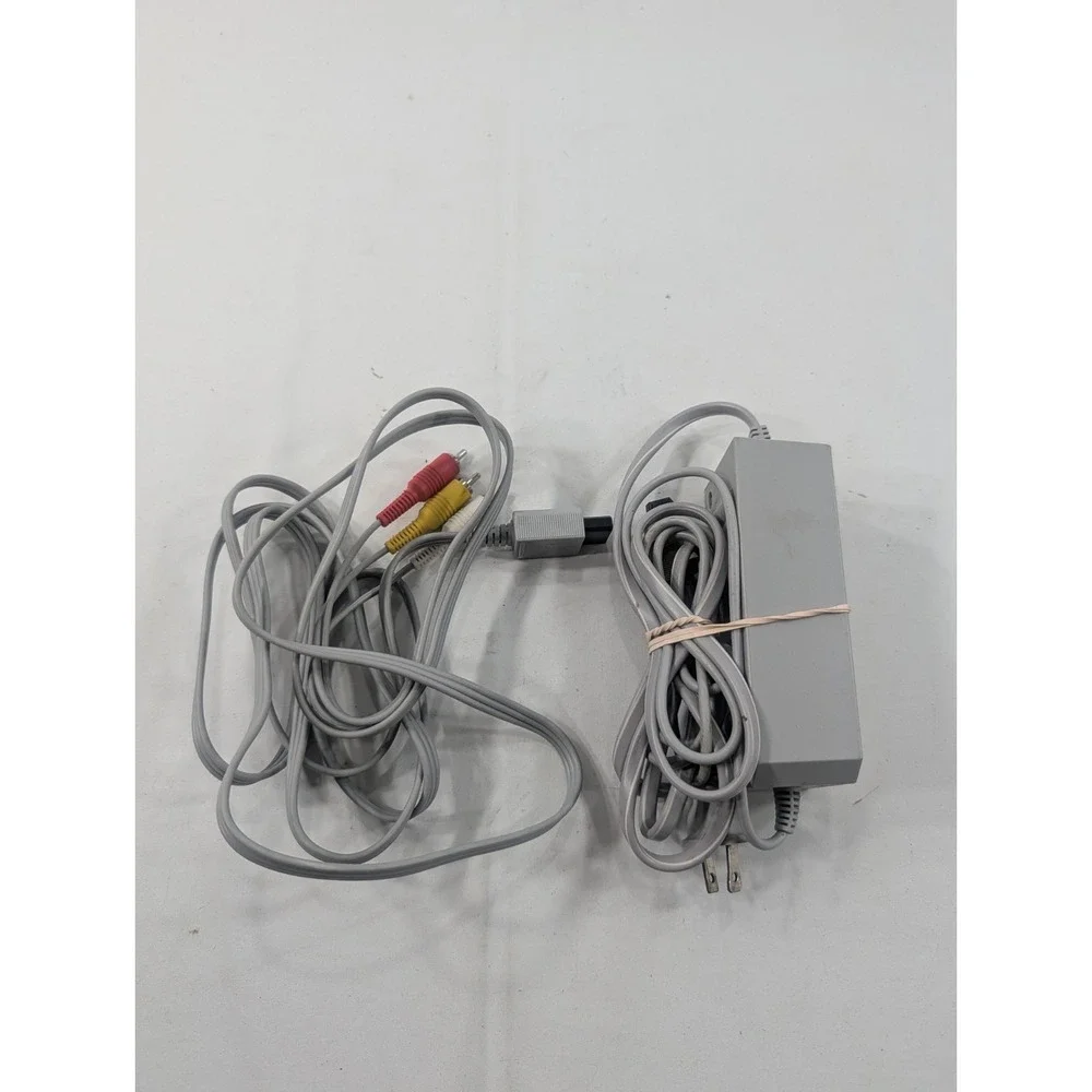 OEM Genuine Original Nintendo Wii System Console Power Cord And Video Cable